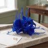 Luxshiny Royal Blue Fascinator Hair Clip 14 cm