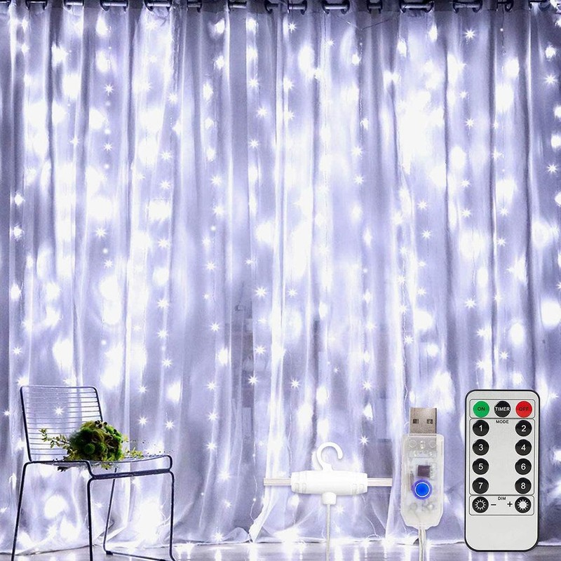 300 LED Curtain Lights for Decorations USB String Lights 3