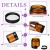 30 Pcs 4 oz Amber Glass Jars with Black Lids