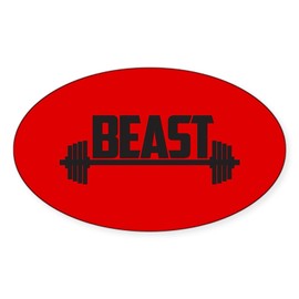 CafePress Beast Full Bleed Oval Car Bumper Sticker