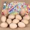 Sprinlot Pack of 12 Wooden Easter Eggs for Painting, Easter