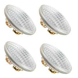 SHUWDKAR PAR36 LED Landscape Light Bulb, 6W 600 Lumen 36 Watt Halogen Equivalent, Daylight White 6000K, PAR36 LED 12V DC/AC for Trator Light,Off-Road Vehicles,Landscape Light, 4 Pack