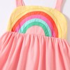 Frogwill Toddler Girls Fifties Summer Dress Pink Rainbow 2-7Y 5T,