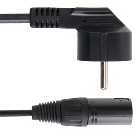 Pronomic Stage EUPPD-2.5 Hybrid Cable Schuko/Powercon Compatible + DMX 3-Pin 2.5 m (Ideal for Wiring Lighting Effects & Stage Lighting)