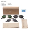 Htms Hexagonal Polarized Sunglasses for Men Women Trendy Metal Frame