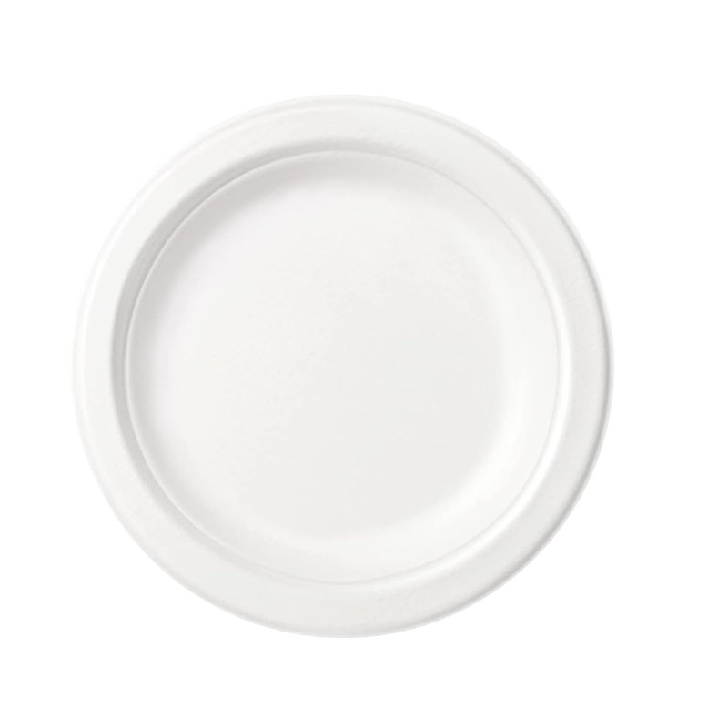 Best House Super Rigid Strong Bagasse Plates - 500 Pack,
