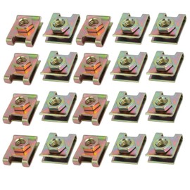 20pcs Spring Steel Speed Fastener U Nut Clip (Brass Tone) for M6 Screw – Back Box Repair Clips