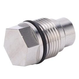 Fafeicy Fuel Rail Plug Valve M20x1.5mm, Stainless Steel Plug Valve, Engine Part Replacement for Chevy 6.6l Duramax 05‑10