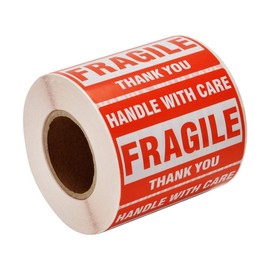 Alitamei Caution Fragile 500 Fragile Stickers 2 x 3 Inch Fragile Stickers Labels Moving Warning Sticker "Handle with Care - Fragile - Thank You"