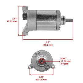 Caltric Starter For Yamaha V Star 1300 XVS1300 Deluxe 2013-2017 CW 12 V