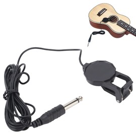 Walfront Clip-on Pickup Guitar Lightweight Portable Microphone Piezo Pickup Command Rin Violin Banjo Ukulele Musical Instrument Accessories Guitar Pickup Clip on Microphone for Piezo Violin Acoustic