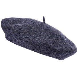 ZARWASKA Wool Beret Hat for Women's Men - Adult French Style Beret Hat in Classic Colors - Fashionable Beret Hat, Unisex Warm Winter Black Beret Hat (UK, Alpha, One Size, Standard, Charcoal)