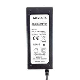 myVolts 12V power supply adaptor compatible with/replacement for Western Digital 4TB My Book Thunderbolt Duo External hard drive - UK plug