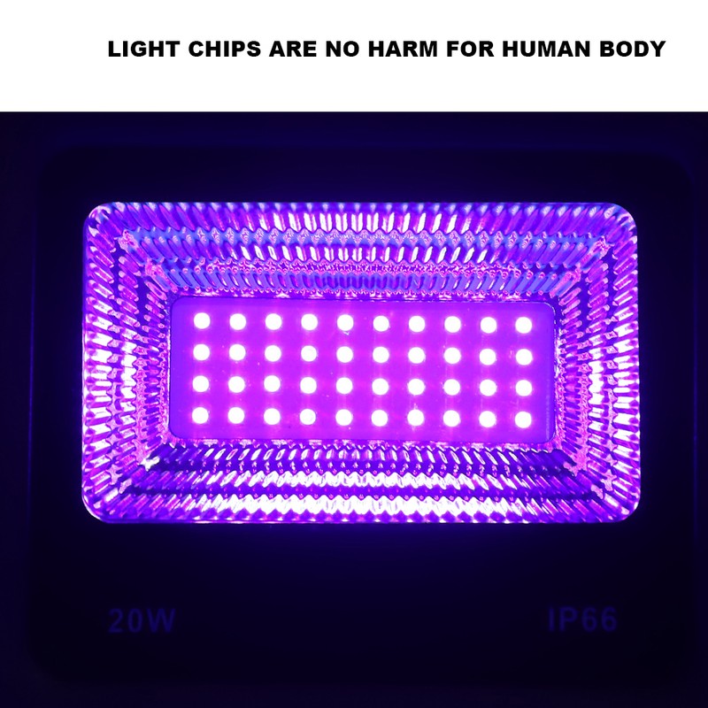 20W UV LED Cleaning Light Mite Removal Waterproof Ultraviolet Cleaning