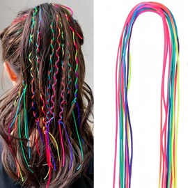 30pcs Children's braided hair with colorful ropes Assorted Gradient Color Mix Colorful handmade ribbons, braided hair ropes DIY Hair Accessories summer headband for Women and Girls.