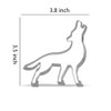 Keewah 3.8 inch Wolf Cookie Cutter - Stainless Steel