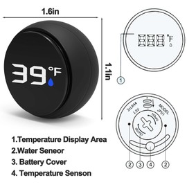 Palksky Ice Bath Thermometer - Floating Water Thermometer for Ice Bath, Pool & Baby Bath