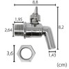 Bielmeier Stainless Steel Tap for Preserving Cookers, 3/4-Inch