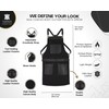 Premium Canvas Apron with Leather 2 Zip Pockets & Holders