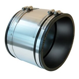 Fernco 1002-88RC Shielded PVC Pipe Coupling for Clay to Cast Iron, Plastic or Steel Plumbing Connections