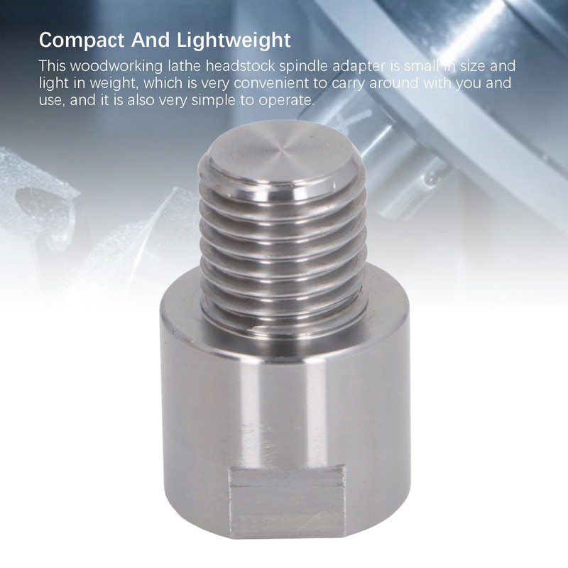Lathe Headstock Spindle Adapter 1inx8TPI Male 3/4inx16TPI Female Thread Alloy