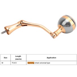 Raguso Reel Handle Grip Reel Handle Conversion Fishing Aluminum Alloy Screw‑in Metal Rocker Arm Reel Power Handle Grip for Spinning Fishing Reel (Medium)