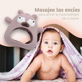 Kool Baby Mordedera/Mordedor de silicón para bebé Mod. MASCOTA 4 piezas diferentes colores