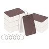 PATIKIL Blank Index Cards with Ring, 600Pcs Blank Flash Card