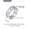 U7 Rings Men's Solid Curb Chain Ring Cuban Link Band