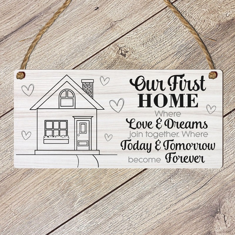 New Home Plaque - Celebrate Your First Home with Love
