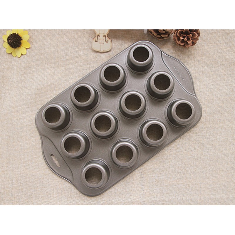 Tosnail 2 Pack 12 Cavity Mini Cheesecake Pan with Removable