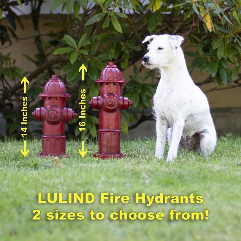 LULIND - Dog Fire Hydrant Garden Statue with 2 Stakes,