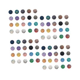 Baluue 100 Pcs 12mm Round Resin Drills for DIY Jewelry Making Beads Kit Iridescent Charms for Bracelet and Necklace Random Color