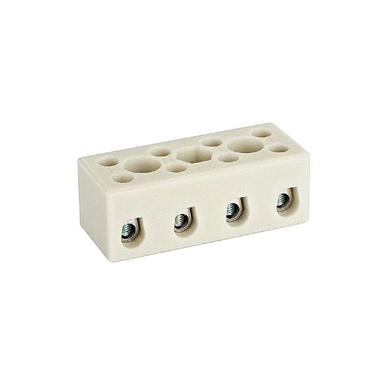 Hylec DESTB-0254 Ceramic Terminal Block 6mm 4 Way Standard Terminal