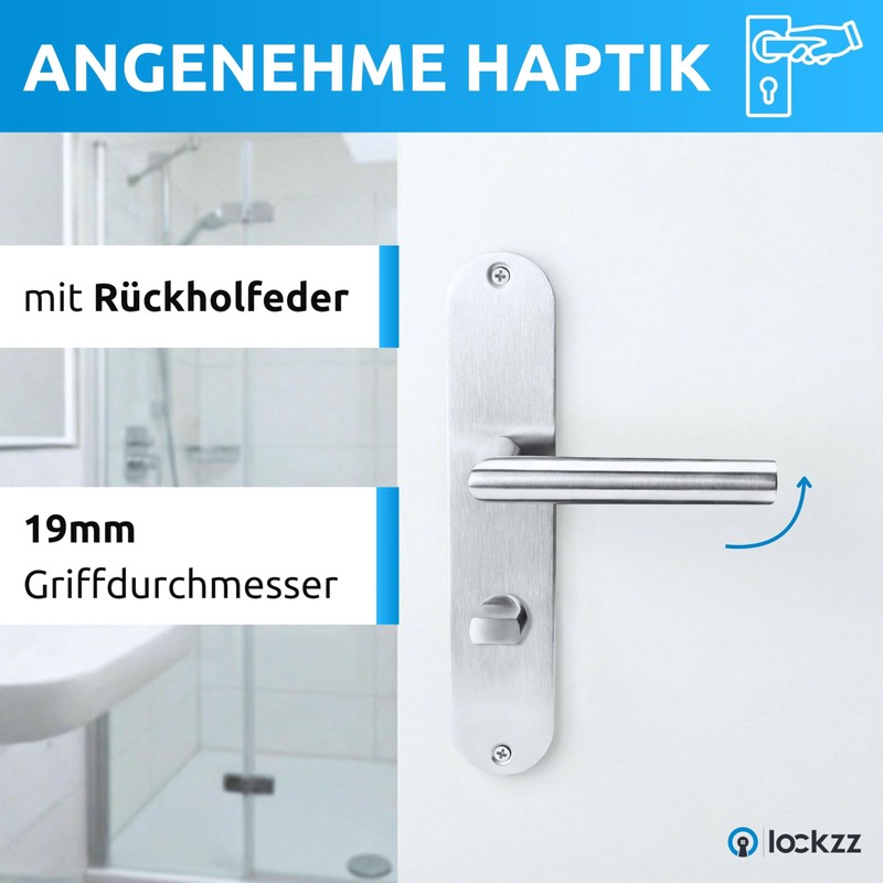 lockzz Door Handle Set Nuremberg Stainless Steel Matt Brushed -