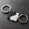 DONWOIE 2pcs Couple Keychain with Cartoon Bunny – Matching Key