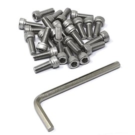 iexcell 50 Pcs M6 x 16mm Thread Pitch 1 mm Stainless Steel 304 Hex Socket Head Cap Screws Bolts Kit