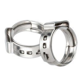 Pex Clamps, 50pcs 1/2 Inch 304 Stainless Steel PEX Cinch Crimp Rings Pinch Clamps for PEX Tubing Pipe Fitting Connections (1/2 Inch)