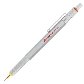 rOtring 1904448 800 Mechanical Pencil, Silver Metal Barrel, 0.7 mm, 1 Count (Pack of 1)