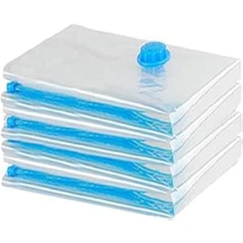 ZWMYF Vacuum Storage Bags. 80% More Storage!Vacuum Seal Bags Double-Zip Seal and Triple Seal Turbo-Valve for Max Space Saving 4(60x80cm)