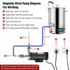 FERRODAY Wort Brewing Pump, Stainless Steel Head Food Grade Homebrew