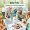 Relaxdays Backgammon Roll Up Travel Game with Accessories 32 x