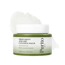 PURITO From Green - Bálsamo limpiador de aguacate 3.4 fl oz / 3.38 onzas líquidas, humedad derretida con aceite de aguacate, vegano, libre de crueldad, adecuado para piel seca, cuidado de la piel coreano