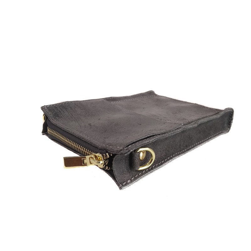 Duna Leather Shoulder Bag (Grey)