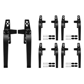 AKOLAFE 10 Pack Window Handles for UPVC Windows, UPVC Window Handle Replacement Universal Double Glazing Window Handles Aluminum Material, Black