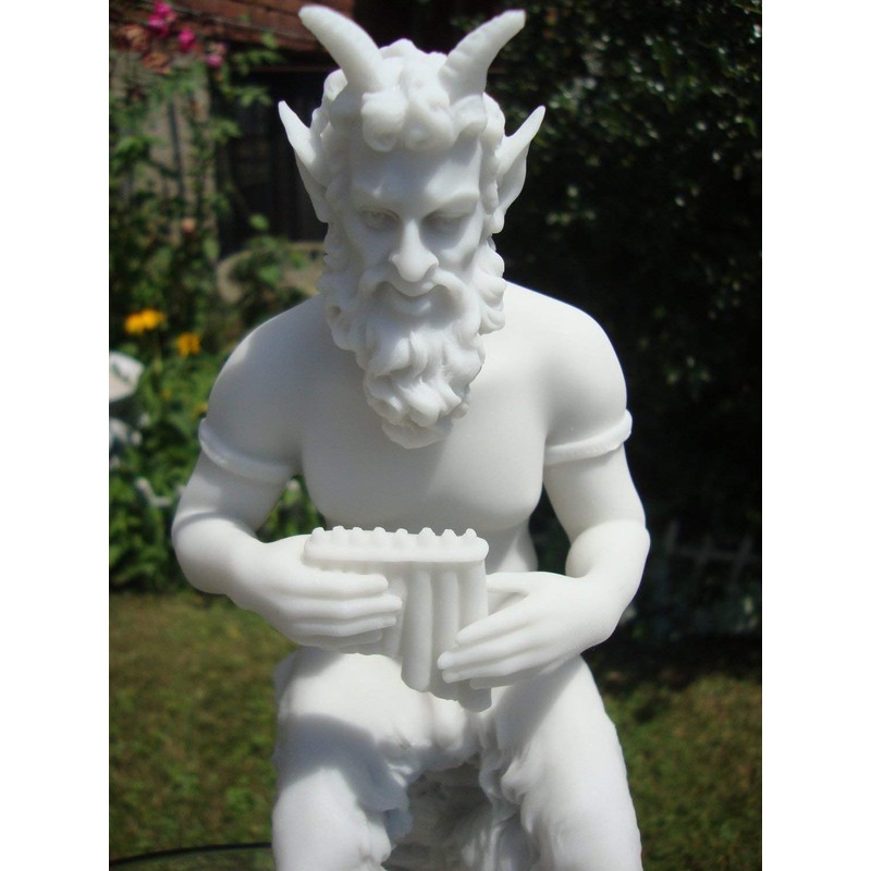 JFSM INC. Pan Playing Flute on Rock Statue - Greek