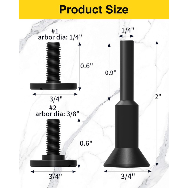 Cut Off Wheel Mounting Mandrel 1/4" & 3/8" Arbor Hole