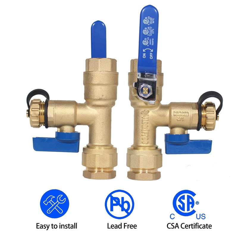 3/4 Inch IPS Valve Kit for Isolator Tankless Water Heater,