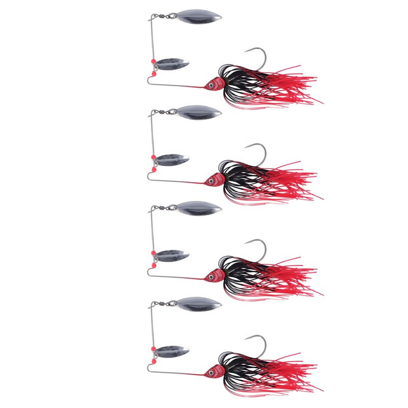 4pcs Fishing Rotating Sequin Aluminum Alloy Composite Beard Lures for