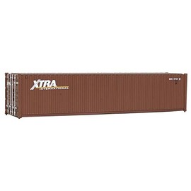 Walthers SceneMaster HO Scale Model of Xtra (Brown, White) 40' Corrugated Container,949-8154